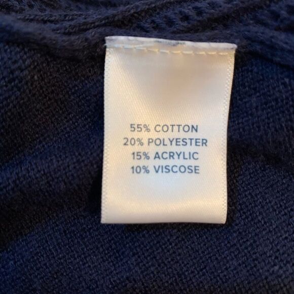 Allison Joy Blue Longline Cardigan Sweater open front XS - Picture 6 of 7